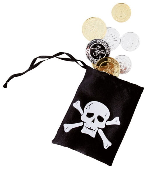 Bourse de pirate avec 12 pieces