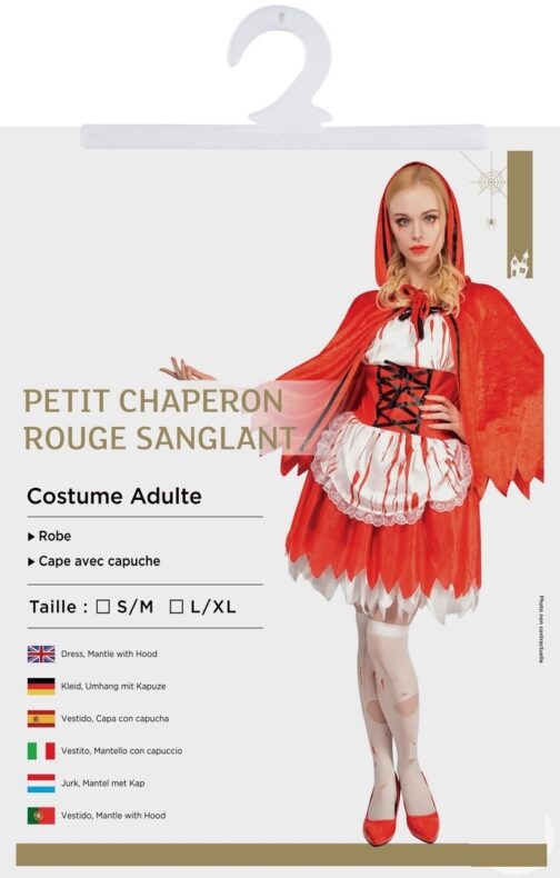 Costume Petit Chaperon rouge sanglant adulte 2