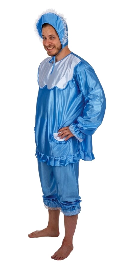 Costume bebe adulte bleu 2