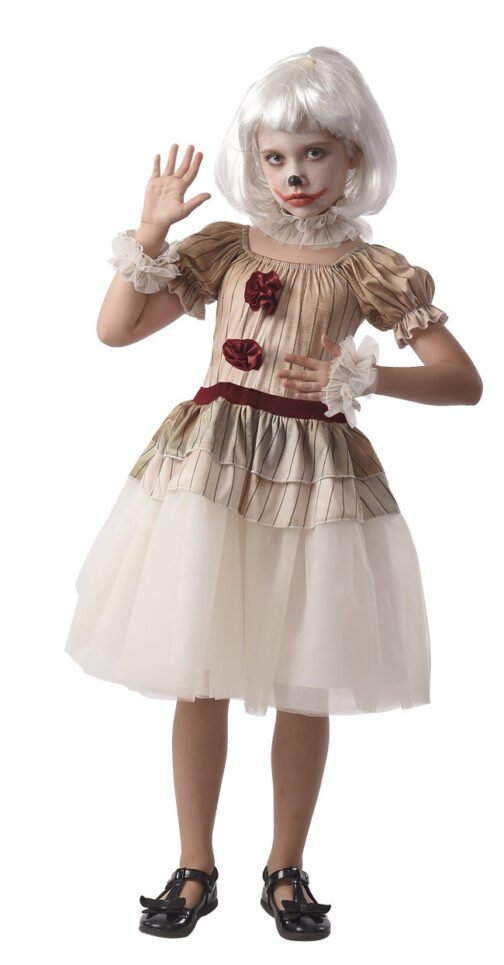 Costume clown tueur enfant fille 2