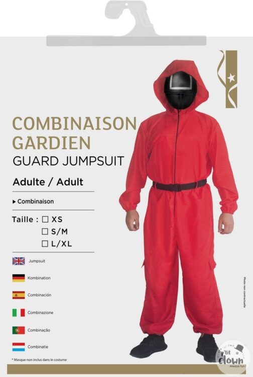 Costume combinaison gardien rouge 2