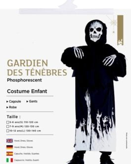 Déguisement gardien des ténèbres – phosphorescent – enfant