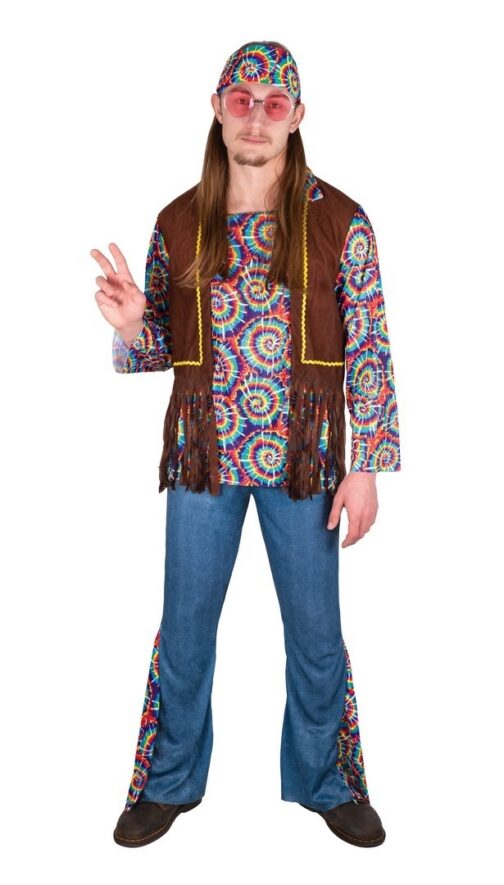 Costume hippie homme adulte 3