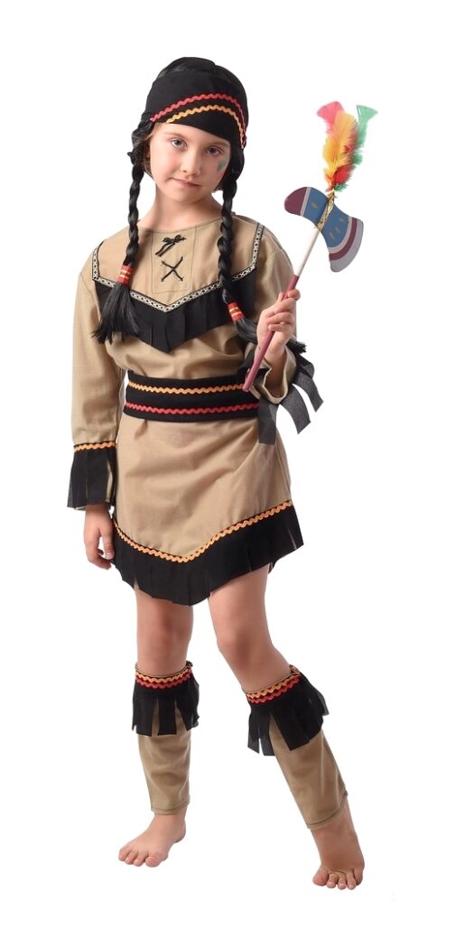 Costume indienne enfant beige