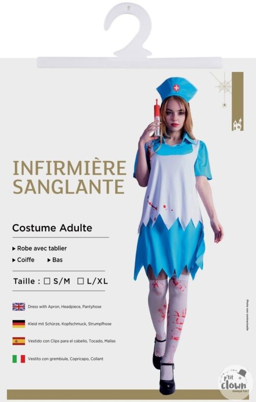 Costume infirmiere sanglante adulte 2