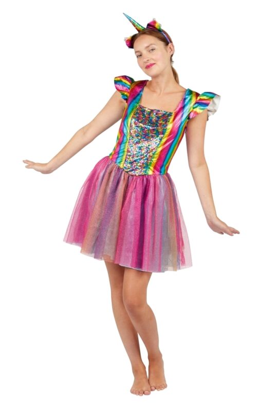 Costume licorne adulte arc en ciel