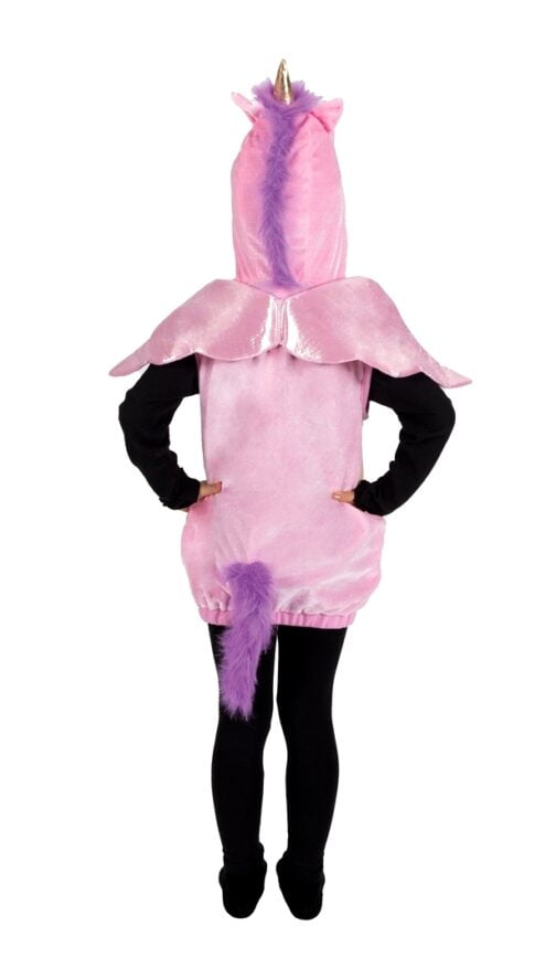 Costume licorne enfant rose dos