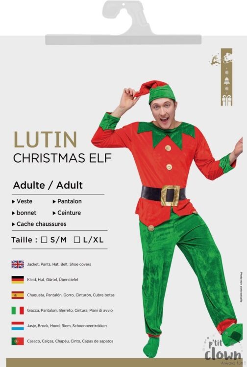 Costume lutin de Noel homme 2