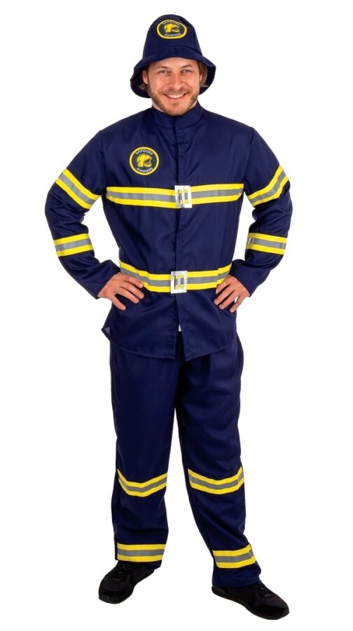 Costume pompier adulte bleu
