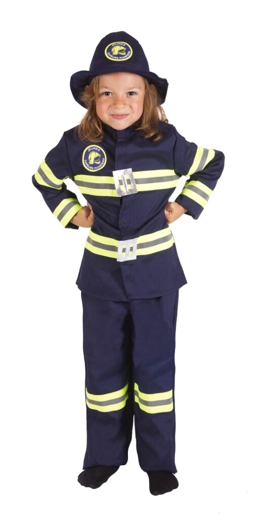 Costume pompier enfant bleu