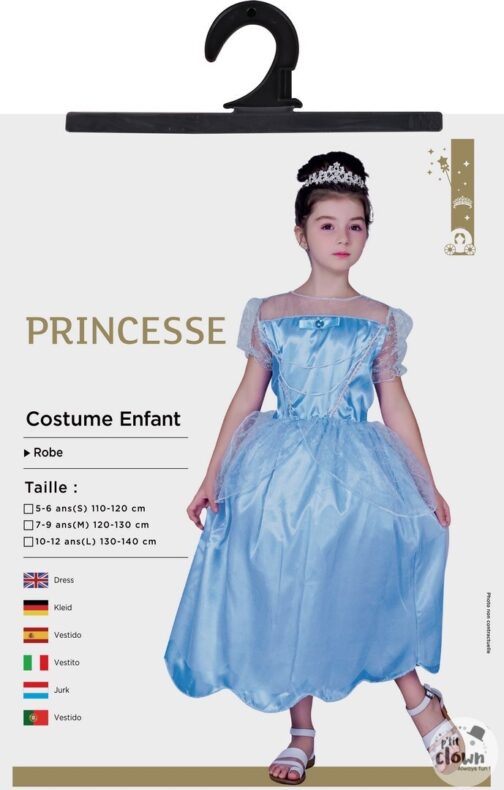 Costume princesse enfant bleu 2