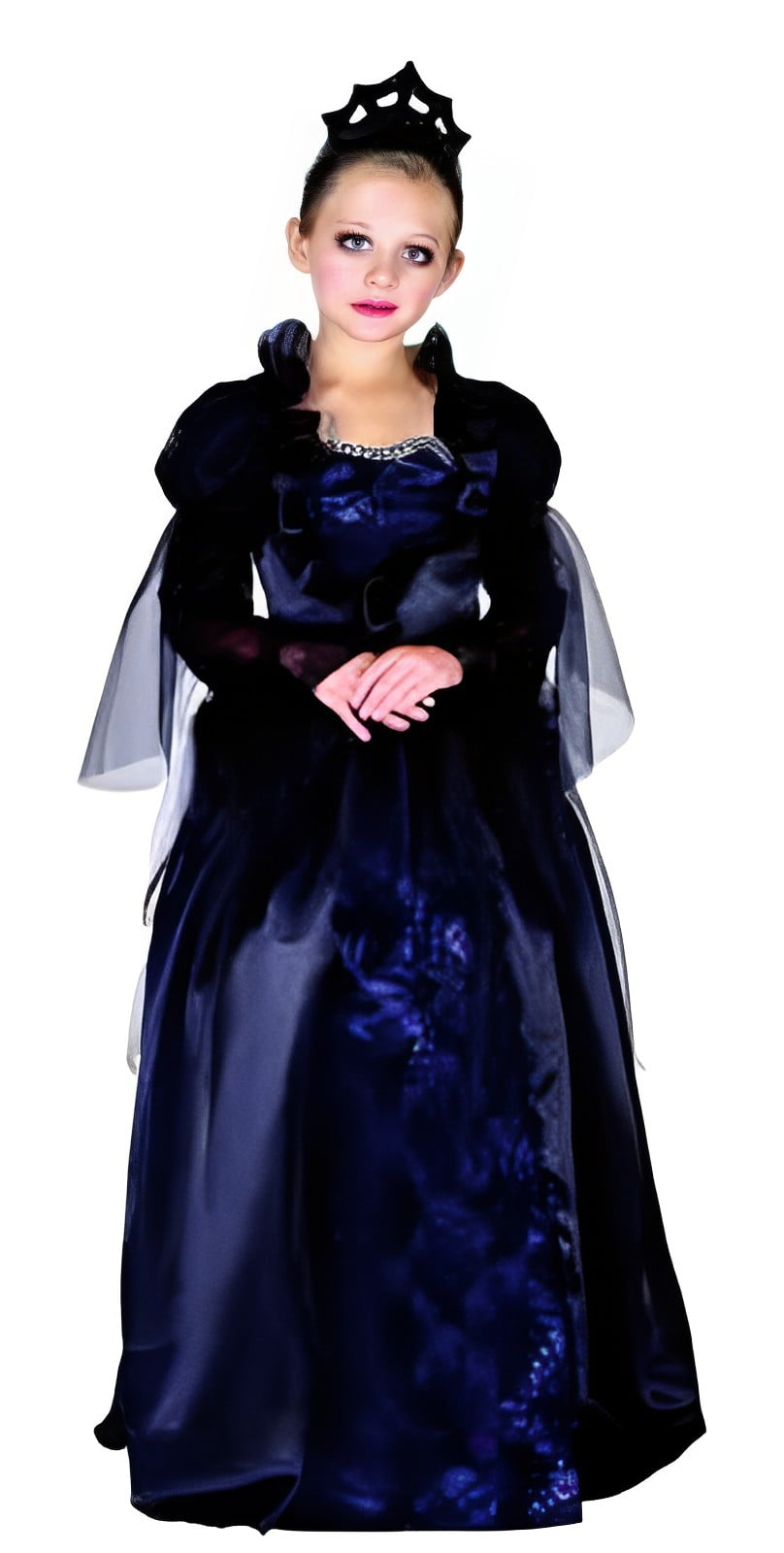 Costume reine enfant noir 1