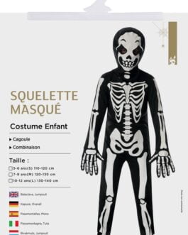 Déguisement squelette masqué – enfant