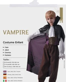 Déguisement vampire chauve-souris – enfant