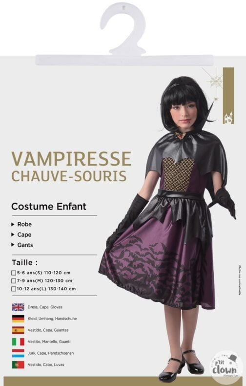 Costume vampiresse chauve souris enfant 2