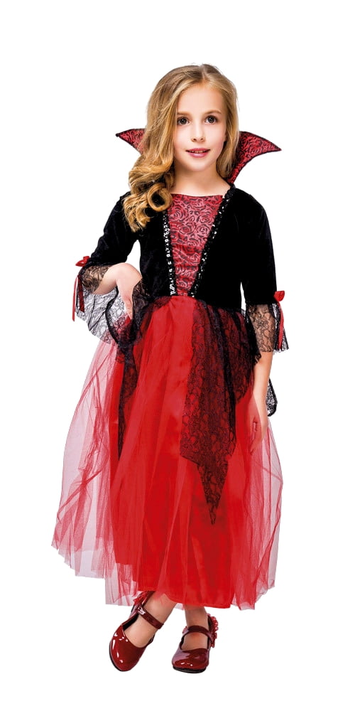 Costume vampiresse enfant rouge