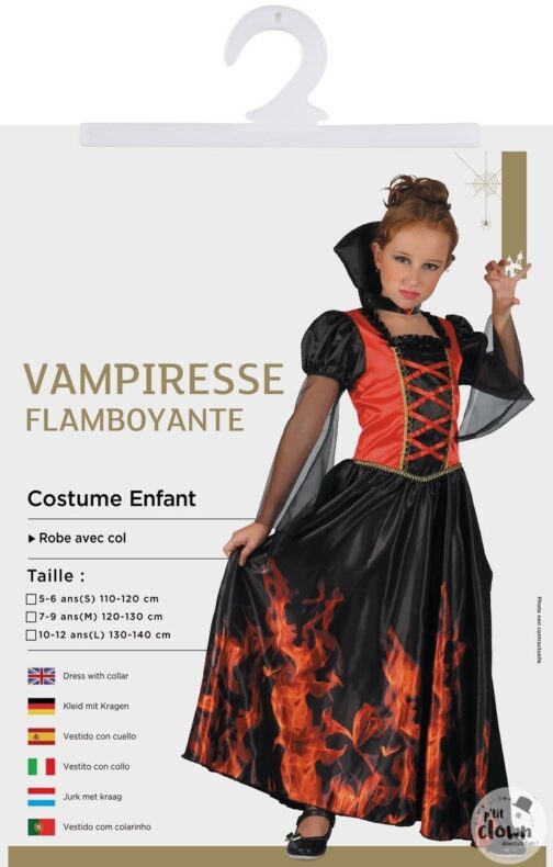 Costume vampiresse flamboyante enfant 2