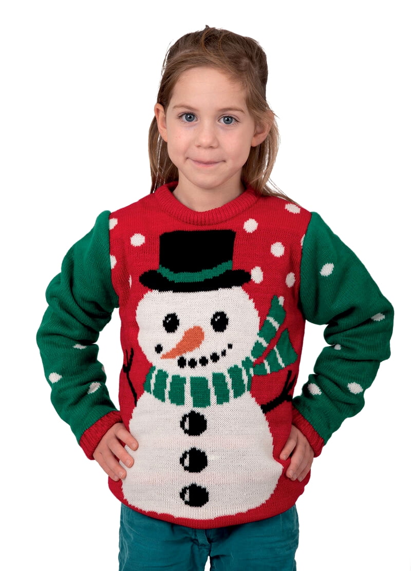 Pull de Noel bonhomme de neige enfant