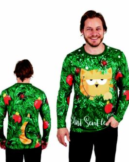 T-shirt de Noël – Chat sent le Sapin – adulte