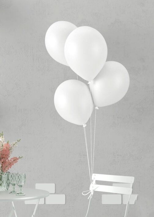 CL Ballon O 30 cm lot de 10 blanc