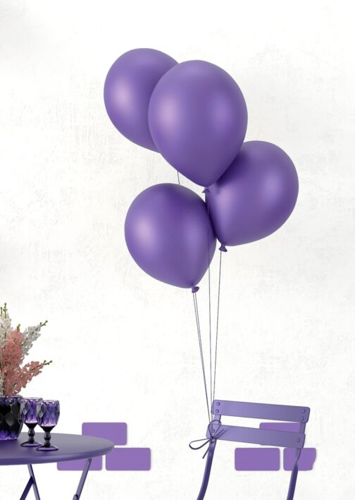 CL Ballon chrome O 30 cm lot de 10 violet