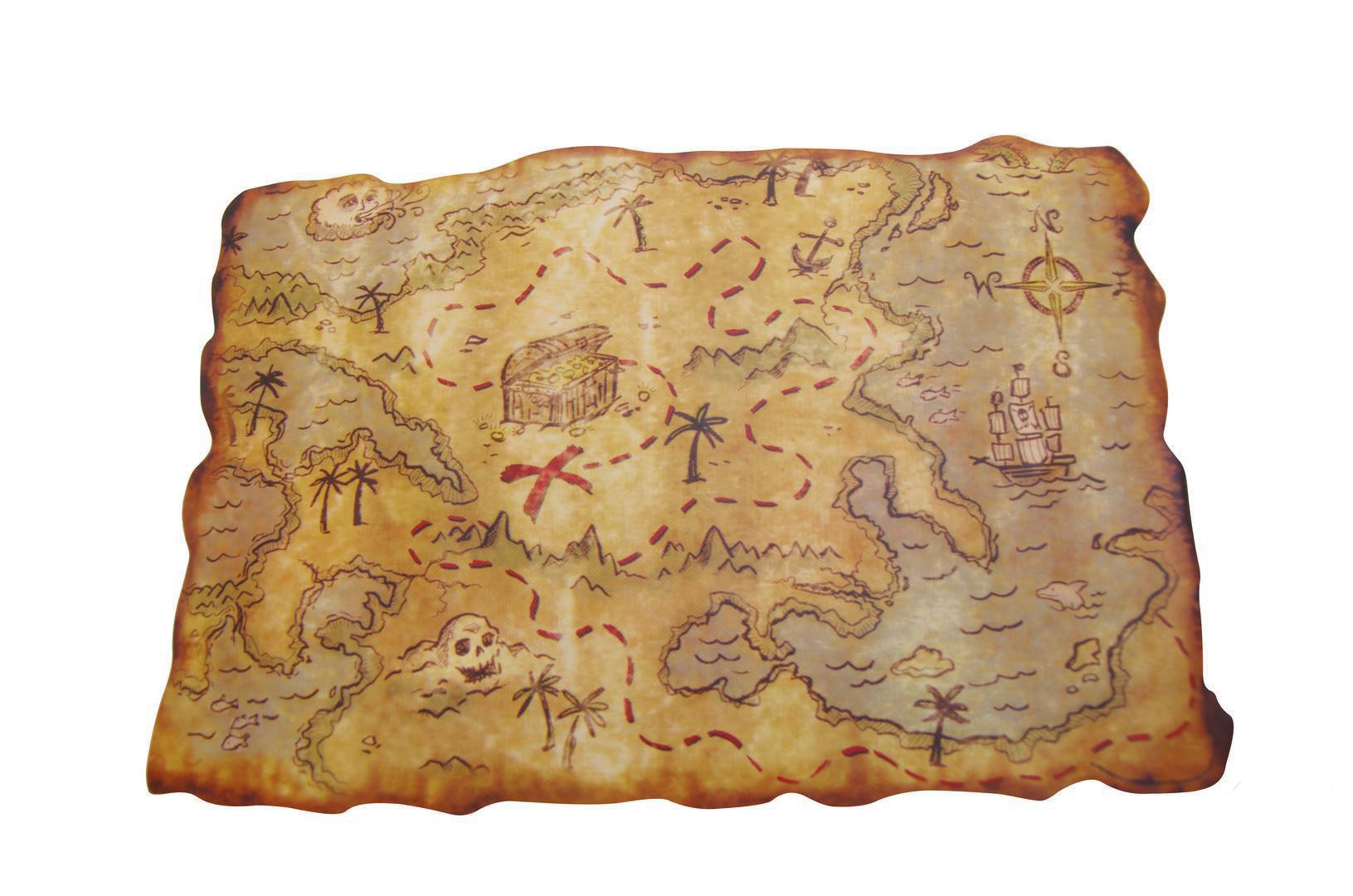 Carte au tresor pirate 29 x 45 cm