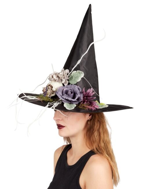 Chapeau de sorciere a fleurs 2