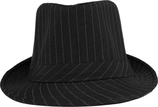 Chapeau borsalino raye noir et blanc adulte 5