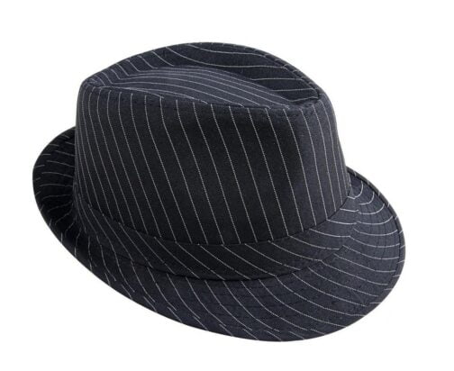 Chapeau borsalino raye noir et blanc adulte