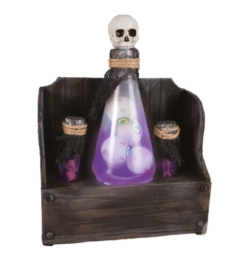 Etagere avec potions magiques sonore lumineux 30cm