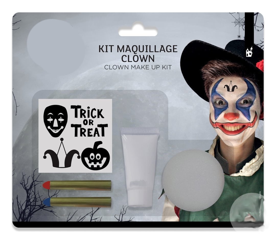 Kit maquillage avec stickers clown 1