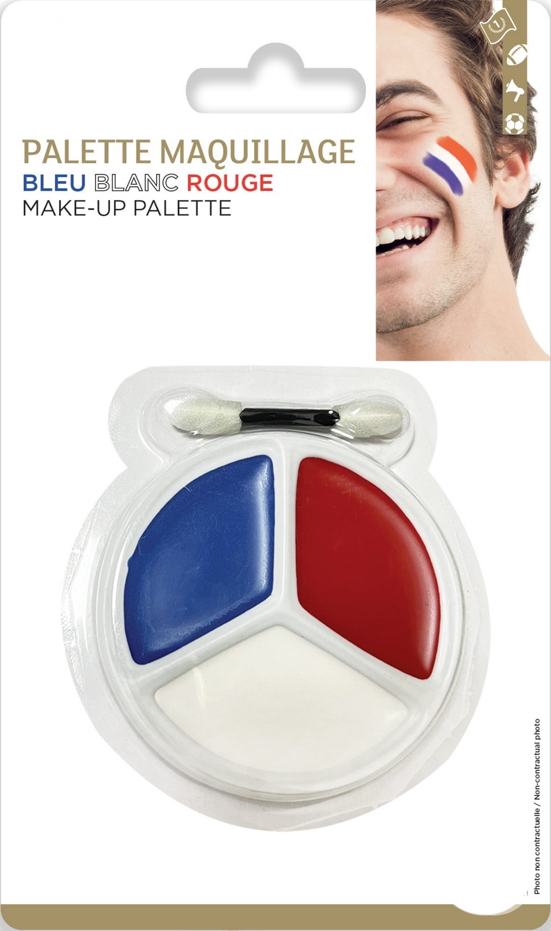 Palette maquillage bleu blanc rouge